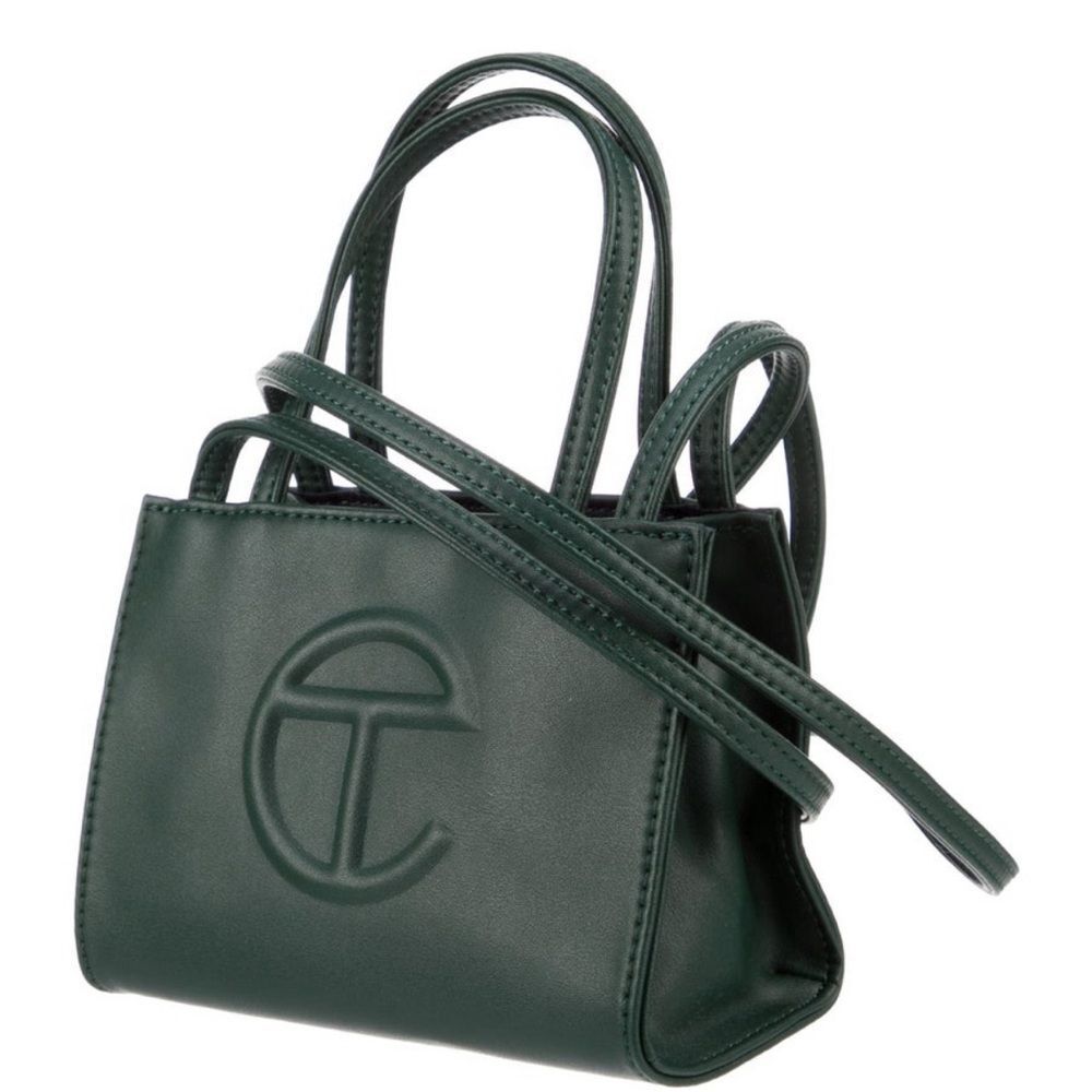 TELFAR Green Vegan Leather Bag.
